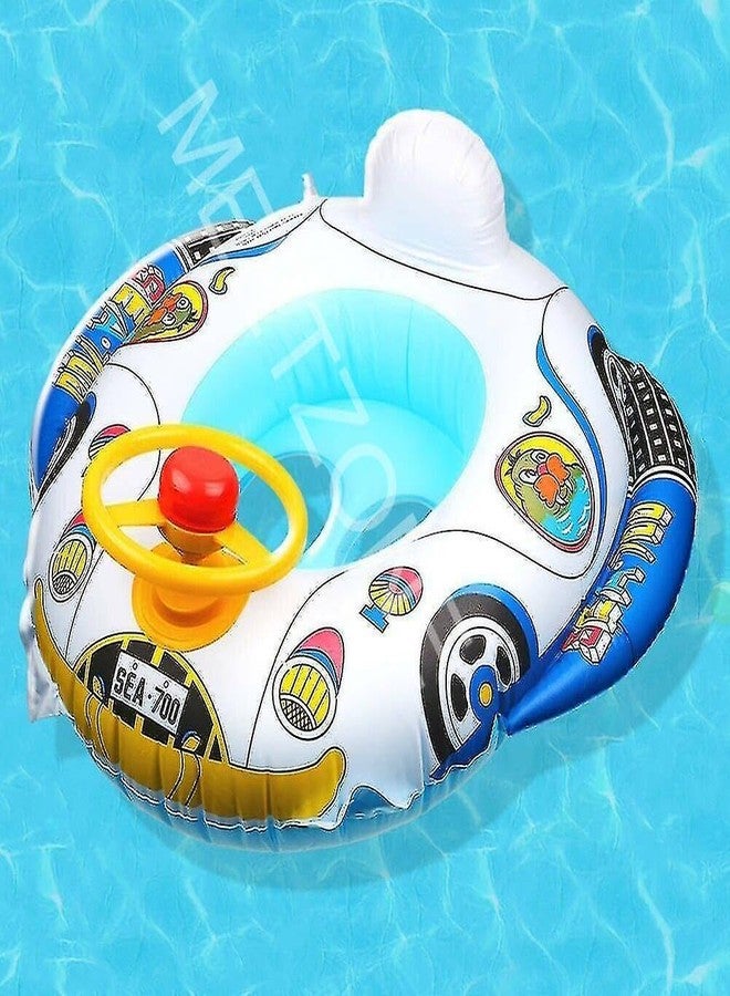 Meetzone عوامة سباحة للأطفال من ميتزون، عوامة سباحة آمنة للأطفال قابلة للنفخ ومضادة للانقلاب، ملحقات سباحة للأطفال، عوامة حمام سباحة، حلقة سباحة، عوامة للأطفال (قطعة واحدة/متعددة الألوان) - Image 1